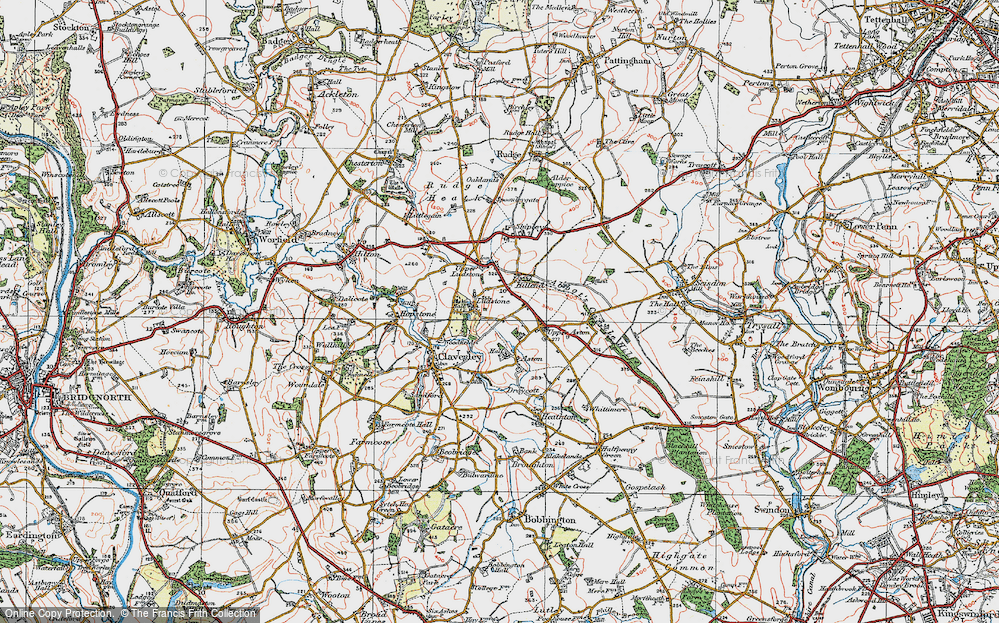 Old Map of Hillend, 1921 in 1921