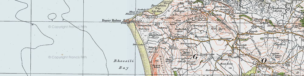 Old map of Hillend in 1923