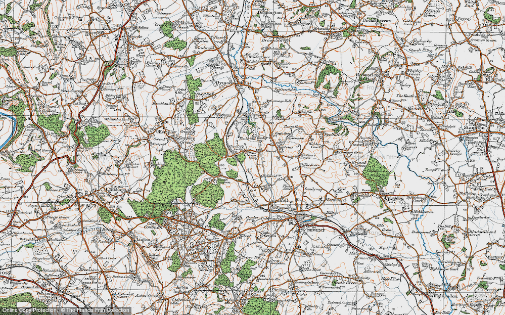 Old Map of Hillend Green, 1919 in 1919