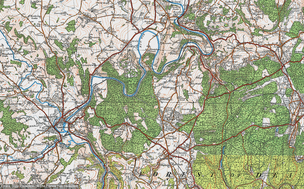 Old Map of Hillersland, 1919 in 1919