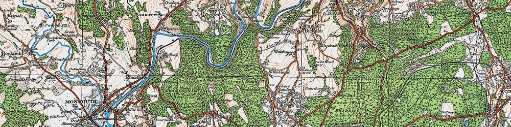 Old map of Hillersland in 1919