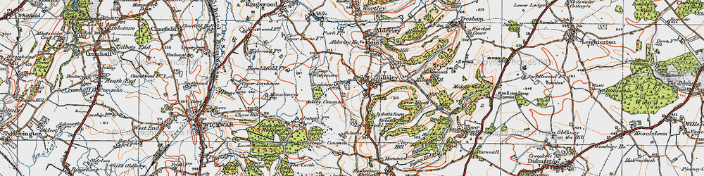 Old map of Assley Common in 1919