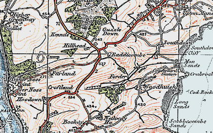 Old map of Boohay in 1919