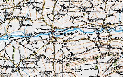 Old map of Hillmoor in 1919