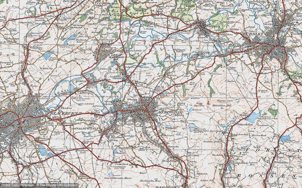 Old Map of Hillock Vale, 1924 in 1924