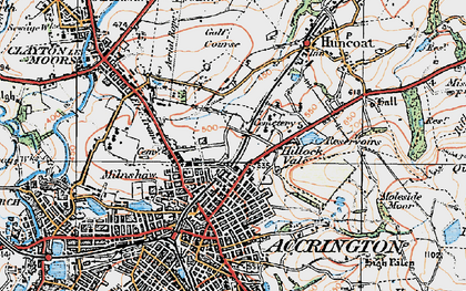 Old map of Hillock Vale in 1924