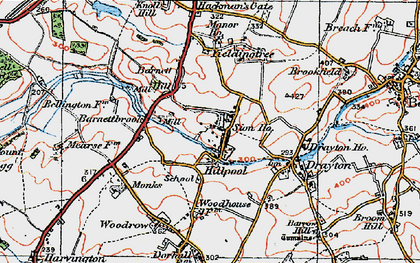 Old map of Hillpool in 1921