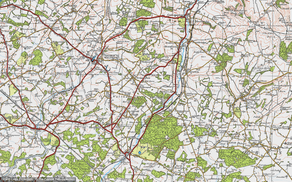Old Map of Historic Map covering Bishopsmore in 1919