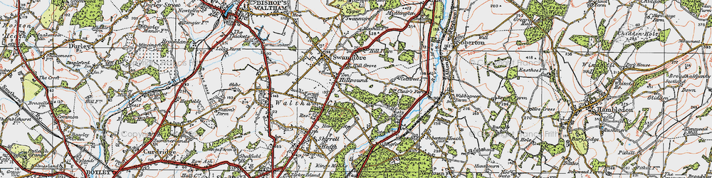 Old map of Bishopsmore in 1919