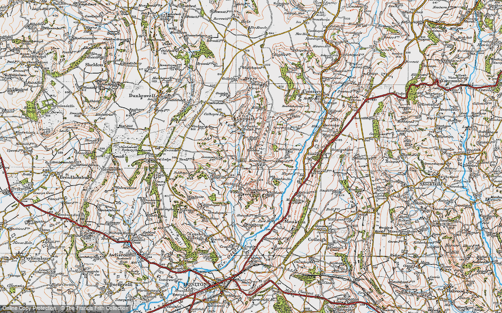 Old Map of Hillside, 1919 in 1919