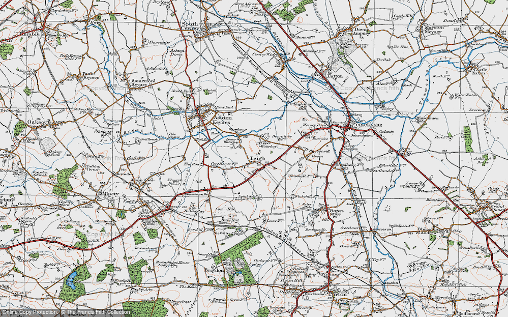 Old Map of Historic Map covering Bury Hill (Settlement) in 1919