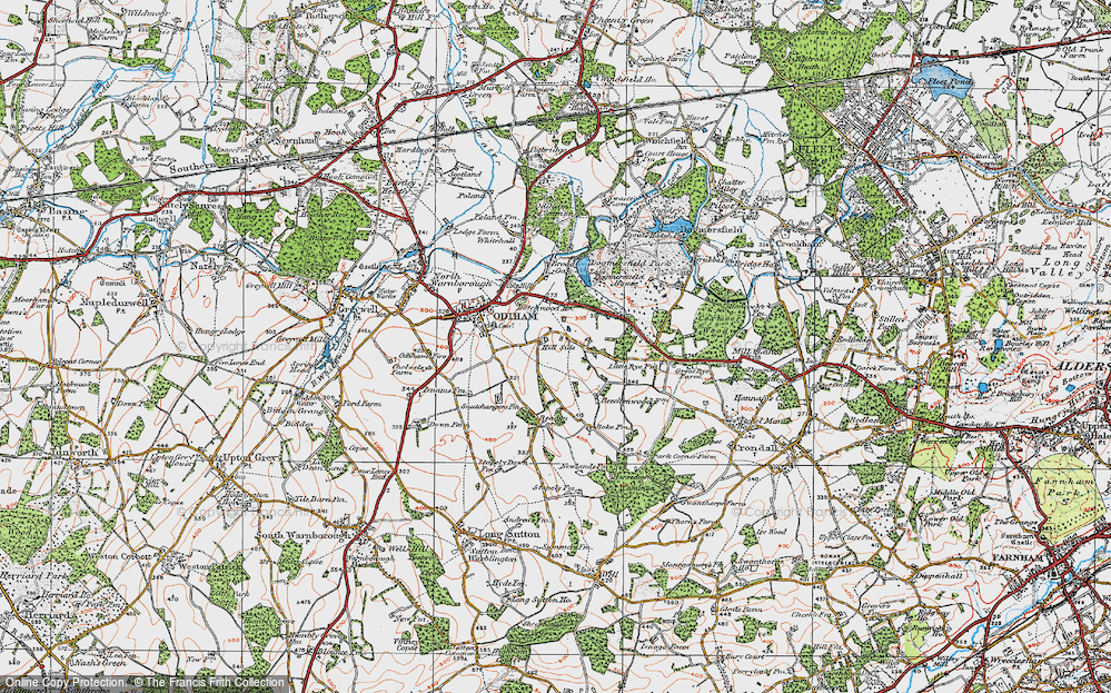 Old Map of Hillside, 1919 in 1919