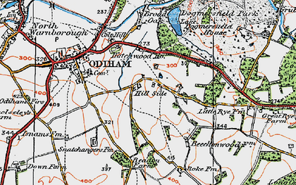 Old map of Hillside in 1919