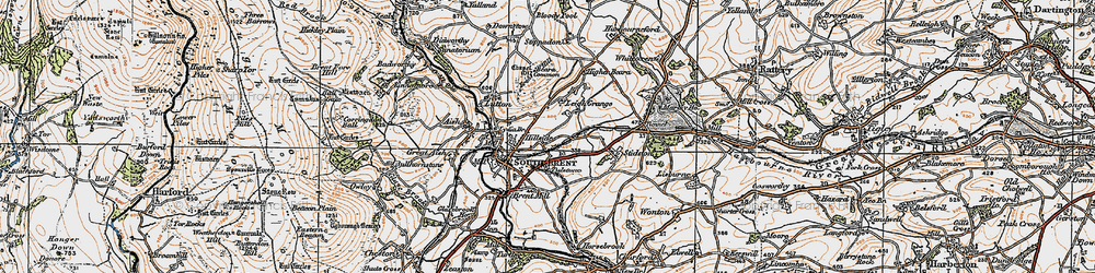 Old map of Hillside in 1919