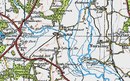 Old map of Broadlands Lake in 1919