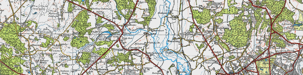 Old map of Broadlands Lake in 1919