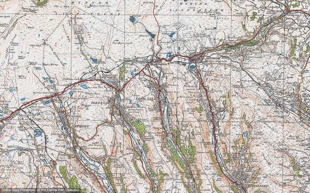 Old Map of Hilltop, 1919 in 1919