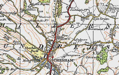 Old map of Hilltop in 1920