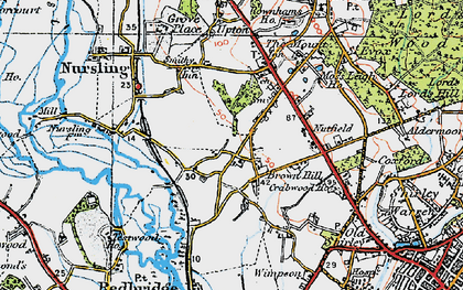 Old map of Hillyfields in 1919