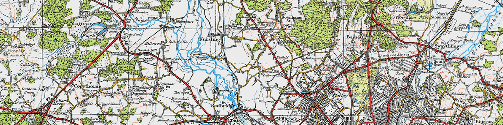 Old map of Hillyfields in 1919