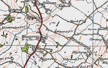 Old map of Hilmarton in 1919