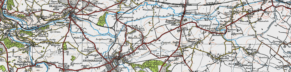Old map of Hilperton in 1919