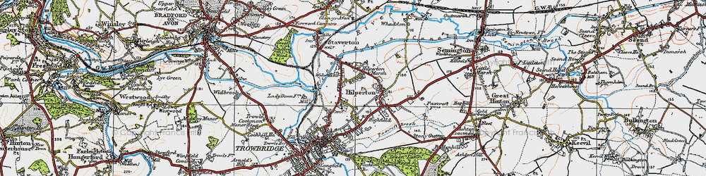 Old map of Hilperton Marsh in 1919