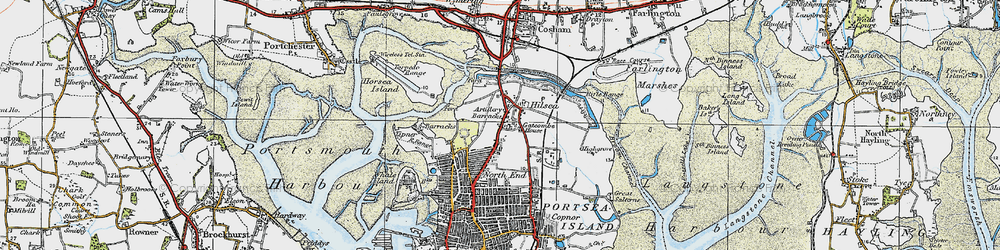 Old map of Hilsea in 1919