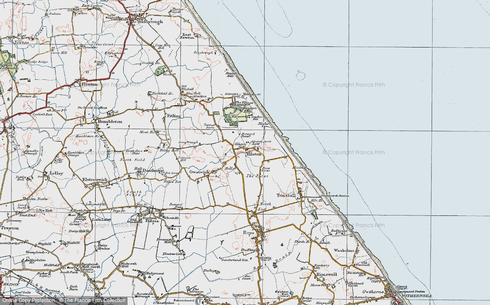 Old Map of Hilston, 1924 in 1924