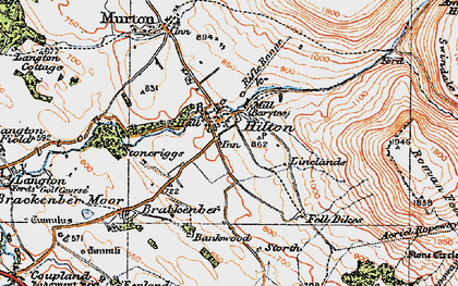 Old map of Hilton in 1925