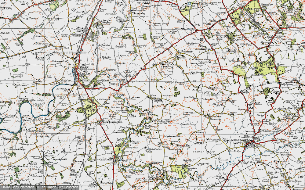 Old Map of Hilton, 1925 in 1925