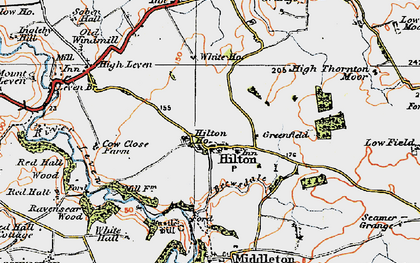 Old map of Hilton in 1925