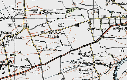 Old map of Hilton in 1926