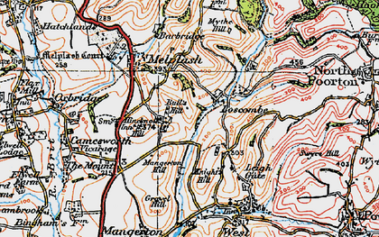 Old map of Hincknowle in 1919