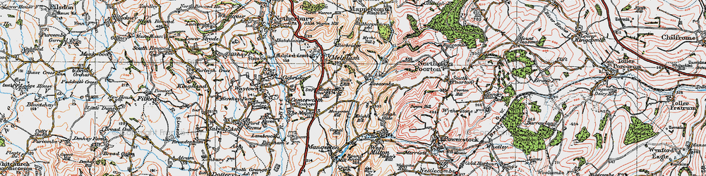 Old map of Hincknowle in 1919