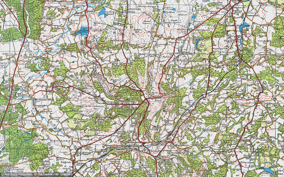 Old Map of Hindhead, 1919 in 1919