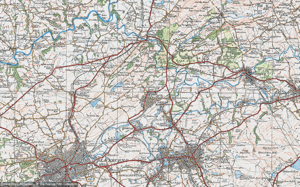 Old Map of Hindle Fold, 1924 in 1924
