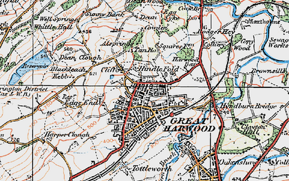 Old map of Hindle Fold in 1924