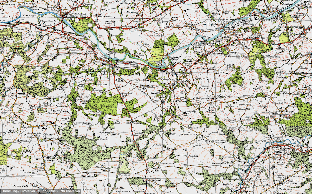 Old Map of Hindley, 1925 in 1925