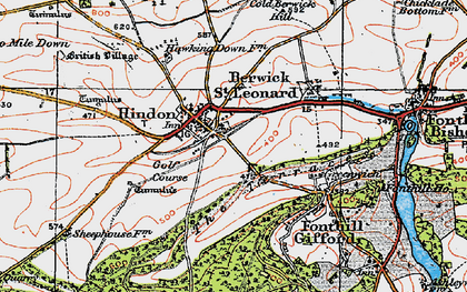 Old map of Hindon in 1919