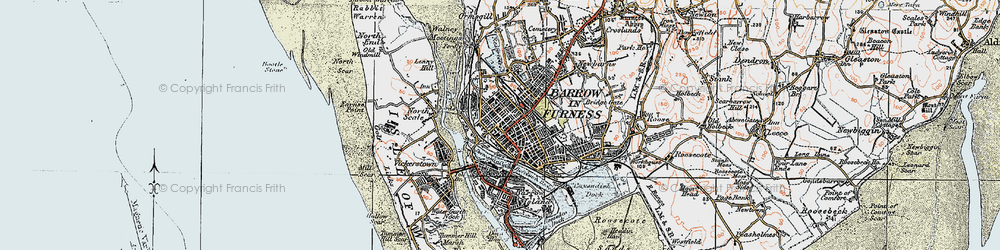 Old map of Hindpool in 1924