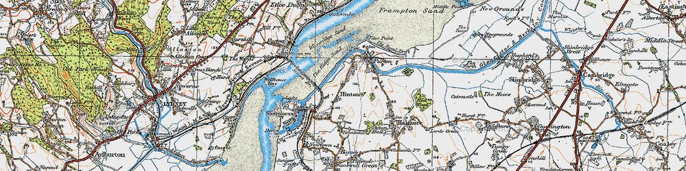 Old map of Hinton in 1919
