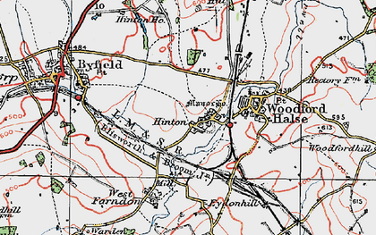Old map of Hinton in 1919