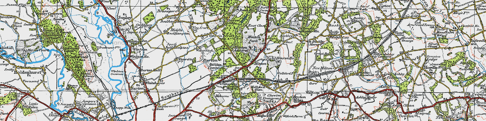 Old map of Hinton Park in 1919