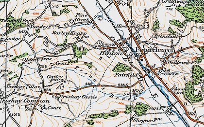 Old map of Urishay Castle in 1920