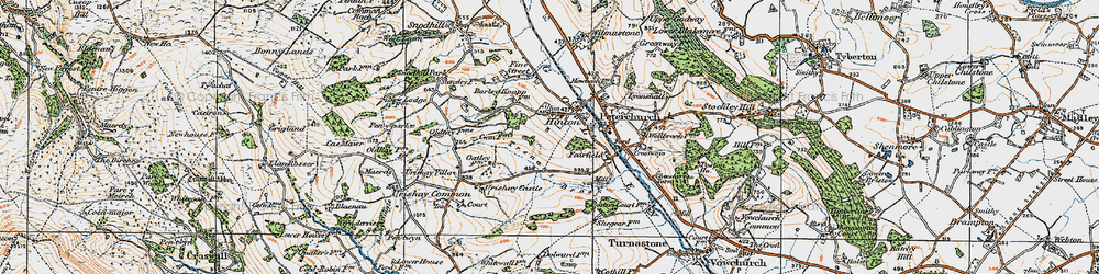 Old map of Hinton in 1920