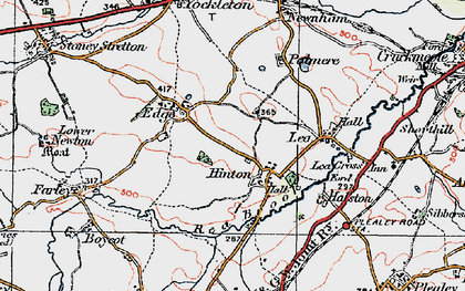 Old map of Hinton in 1921