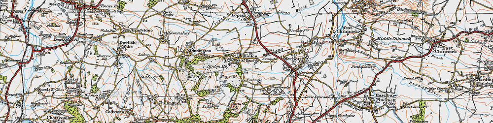 Old map of Furland in 1919