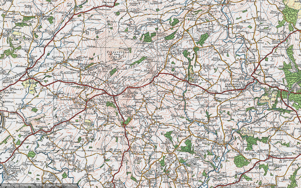 Old Map of Hints, 1921 in 1921