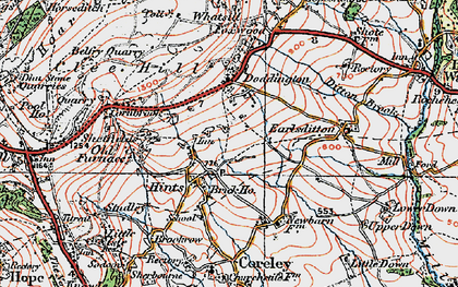 Old map of Hints in 1921